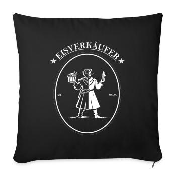 Vendeur de crème glacée élégant - Design pour les amateurs de crème glacée - Housse de coussin décorative 45 x 45 cm - noir - Devant