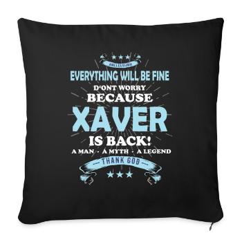 Everything will be fine Xaver Is back - Sofakissenbezug 45 x 45 cm - Schwarz - Vorne