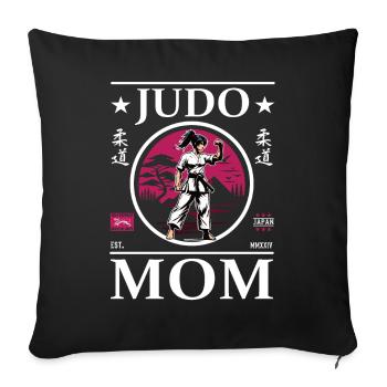 Judo Mom - cool Judka Mom Design - Housse de coussin décorative 45 x 45 cm - noir - Devant