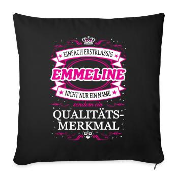 Quality feature Emmeline simply first-class - Sofa pillowcase 17,3'' x 17,3'' (45 x 45 cm) - black - Front