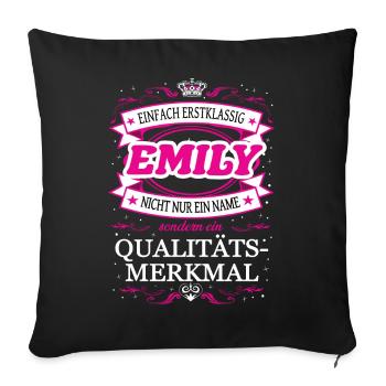 Quality Feature Emily Simply Top Notch Outfit - Sofa pillowcase 17,3'' x 17,3'' (45 x 45 cm) - black - Front