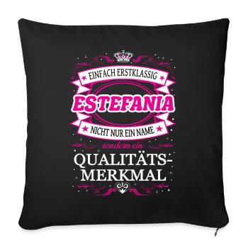 Quality feature Estefania simply first-class - Sofa pillowcase 17,3'' x 17,3'' (45 x 45 cm) - black - Front