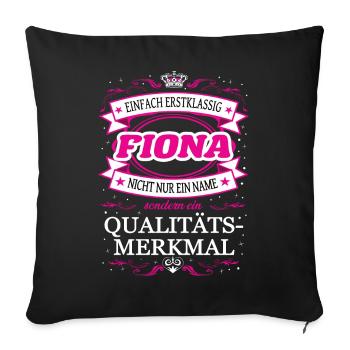 Qualité Caractéristique Fiona Easy Tenue de premier ordre - Housse de coussin décorative 45 x 45 cm - noir - Devant