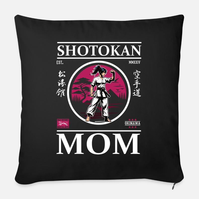 Shotokan Karate Mom - Sofakissenbezug 45 x 45 cm - Schwarz