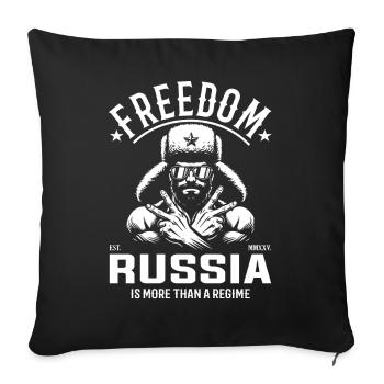 Freedom for Russia - More than a regime - Sofa pillowcase 17,3'' x 17,3'' (45 x 45 cm) - black - Front