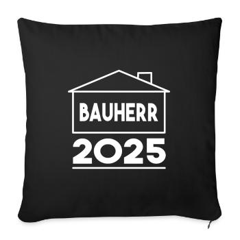 Client 2025 – La vision devient réalité - Housse de coussin décorative 45 x 45 cm - noir - Devant