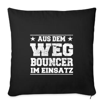 Out of the Way Bouncer in Action Design - Sofa pillowcase 17,3'' x 17,3'' (45 x 45 cm) - black - Front