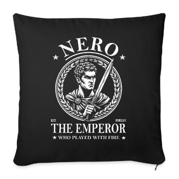 Nero – The Emperor Who Played with Fire - Sofa pillowcase 17,3'' x 17,3'' (45 x 45 cm) - black - Front