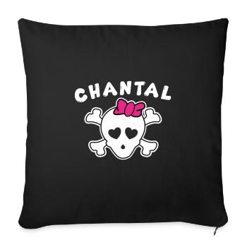 Pirate Chantal Design for Girls and Women - Sofa pillowcase 17,3'' x 17,3'' (45 x 45 cm) - black - Front