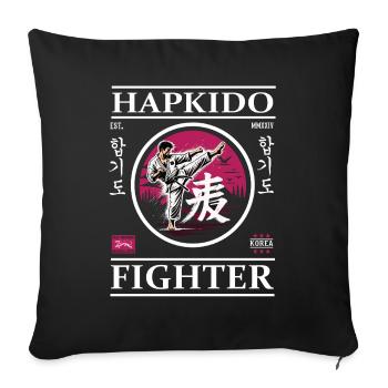 Hapkido Fighter – Die Kunst der Selbstverteidigung - Sofakissenbezug 45 x 45 cm - Schwarz - Vorne