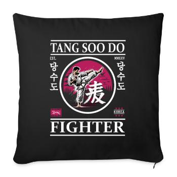 Tang so Do Fighter – Harmony in Motion - Sofa pillowcase 17,3'' x 17,3'' (45 x 45 cm) - black - Front