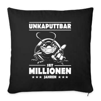 Blatte – depuis des millions d’années - Housse de coussin décorative 45 x 45 cm - noir - Devant
