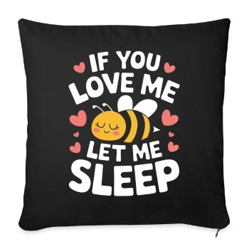 abeille abeille apicultrice abeille abeille - Housse de coussin décorative 45 x 45 cm - noir - Devant