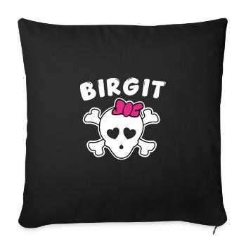Pirate Birgit Design for Girls and Women - Sofa pillowcase 17,3'' x 17,3'' (45 x 45 cm) - black - Front