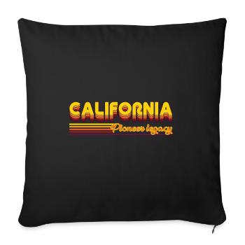 design cool des États californiens des États-Unis - Housse de coussin décorative 45 x 45 cm - noir - Devant