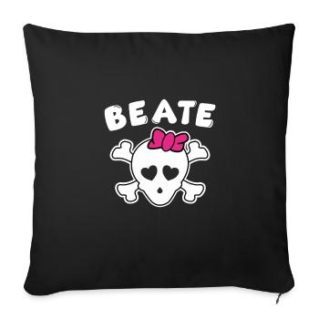 Pirate Beate Design for Girls and Women - Sofa pillowcase 17,3'' x 17,3'' (45 x 45 cm) - black - Front