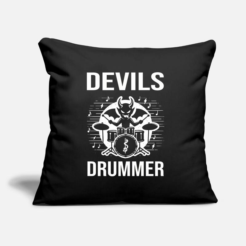 Devils Drummer. The devilish hellish drummer Sofa pillowcase 17,3'' x 17,3'' (45 x 45 cm)