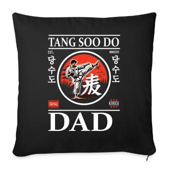 Tang-so-Do Dad Design with Karateka - Sofa pillowcase 17,3'' x 17,3'' (45 x 45 cm) - black - Front