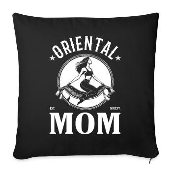 Oriental Mom – Love, Strength & Tradition - Sofa pillowcase 17,3'' x 17,3'' (45 x 45 cm) - black - Front