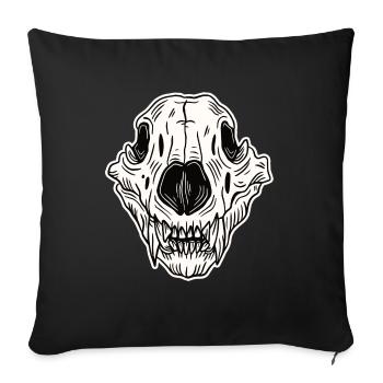Skull Skeleton Skull Horror Cadeau d’Halloween - Housse de coussin décorative 45 x 45 cm - noir - Devant