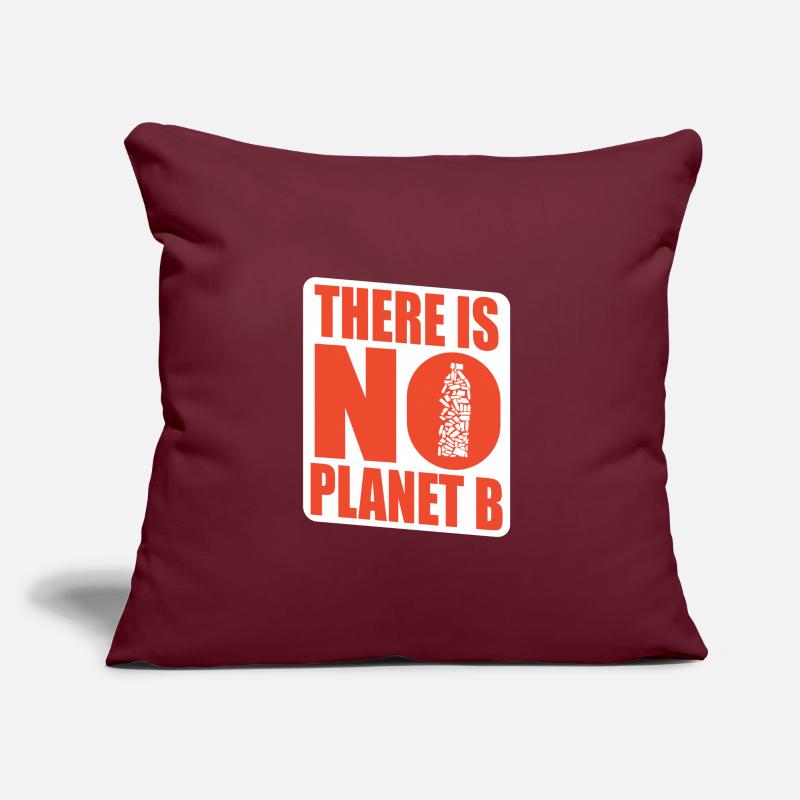 there is no 2nd planet climate change plastic waste Sofa pillowcase 17,3'' x 17,3'' (45 x 45 cm)