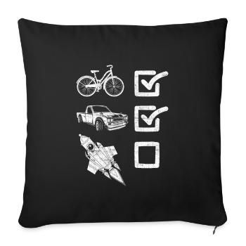 Permis de conduire composé de conducteurs novices - Housse de coussin décorative 45 x 45 cm - noir - Devant