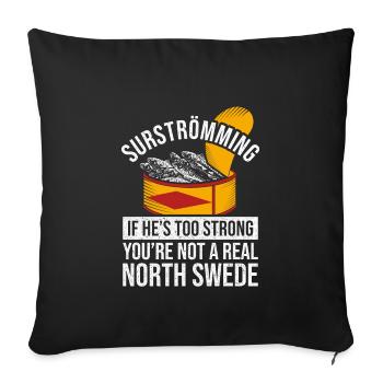 Nord Schwede Surströmming peut - Housse de coussin décorative 45 x 45 cm - noir - Devant
