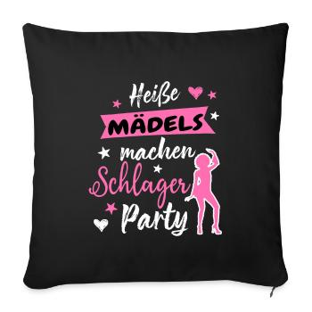 les filles chaudes font la fête - Housse de coussin décorative 45 x 45 cm - noir - Devant