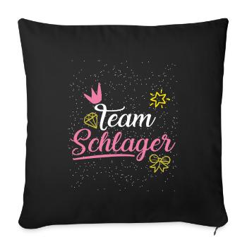 team schlager - Sofakissenbezug 45 x 45 cm - Schwarz - Vorne