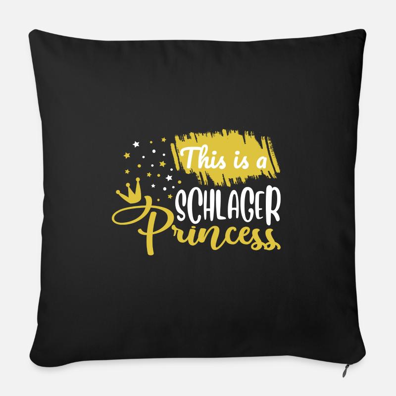 this is a schlager princess - Sofakissenbezug 45 x 45 cm - Schwarz