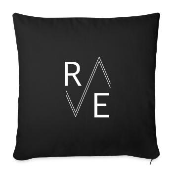 rave - Housse de coussin décorative 45 x 45 cm - noir - Devant