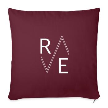 rave - Housse de coussin décorative 45 x 45 cm - bordeaux - Devant