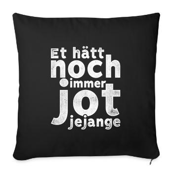 lustiger kölsche Grundgesetz Spruch Outfit - Sofakissenbezug 45 x 45 cm - Schwarz - Vorne
