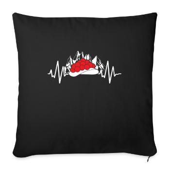 ECG des montagnes de la Forêt-Noire Bollenhut - Housse de coussin décorative 45 x 45 cm - noir - Devant