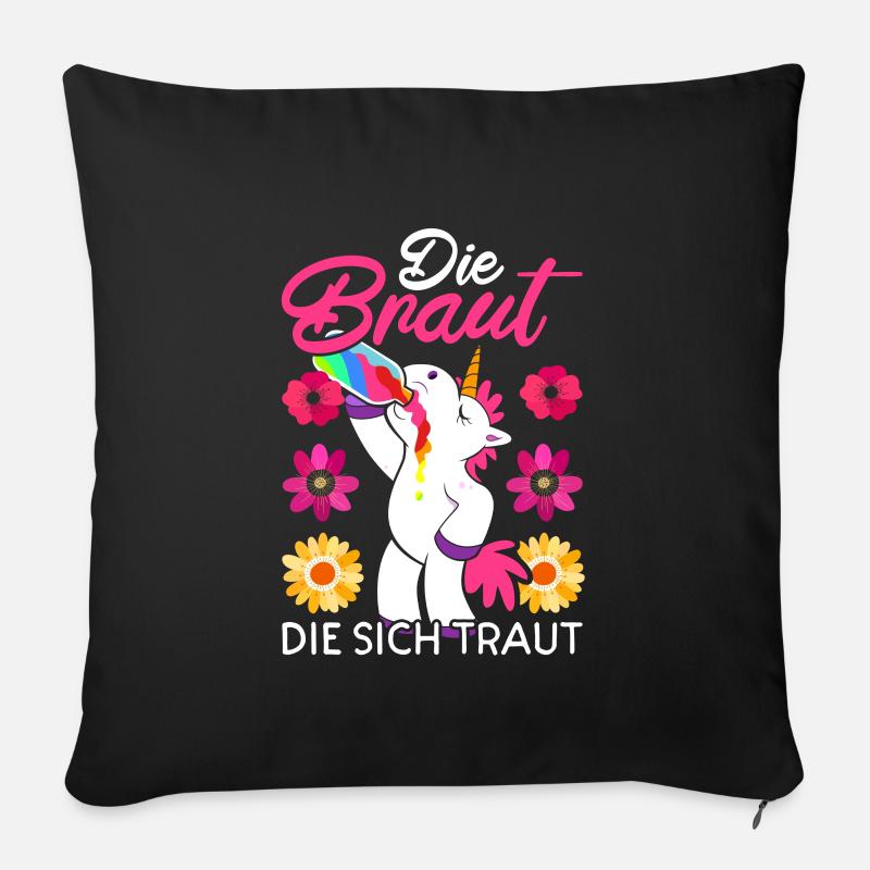 die Braut die sich traut - Sofakissenbezug 45 x 45 cm - Schwarz