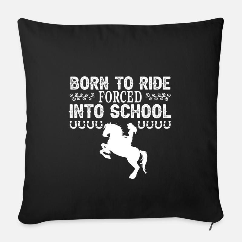 Born to ride - Sofakissenbezug 45 x 45 cm - Schwarz