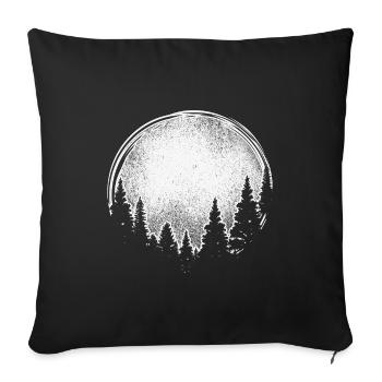 Enso trees circle - Sofa pillowcase 17,3'' x 17,3'' (45 x 45 cm) - black - Front