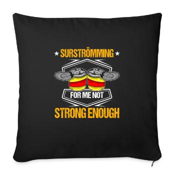 Surstromming poisson délicieux - Housse de coussin décorative 45 x 45 cm - noir - Devant