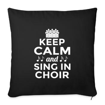 Chor singen Musiker Sänger - Sofakissenbezug 45 x 45 cm - Schwarz - Vorne