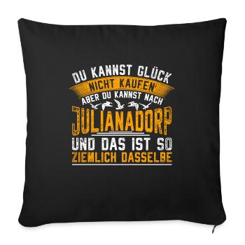 Julianadorp Sehnsucht Niederlande - Sofakissenbezug 45 x 45 cm - Schwarz - Vorne