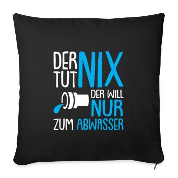 Abwassertechnik Kläranlage Abwasser - Sofakissenbezug 45 x 45 cm - Schwarz - Vorne
