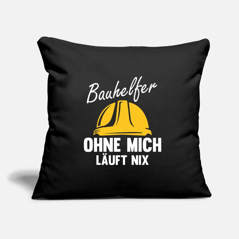 Hausbau Eigenheim Bauhelfer Sofakissenbezug 45 x 45 cm