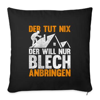Spengler Lohn Installateur Klempner - Sofakissenbezug 45 x 45 cm - Schwarz - Vorne