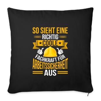 Arbeitssicherheit Fachkraft Sifa - Sofakissenbezug 45 x 45 cm - Schwarz - Vorne