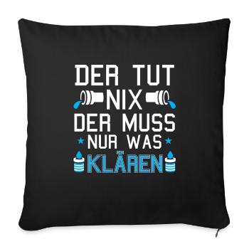 Abwassertechniker der tut nix Abwasser Kläranlage - Sofakissenbezug 45 x 45 cm - Schwarz - Vorne