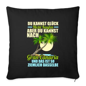 Gran Canaria Sehnsucht Kanaren Spanien - Sofakissenbezug 45 x 45 cm - Schwarz - Vorne
