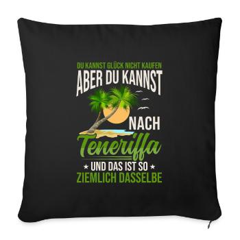 Teneriffa Sehnsucht Kanaren Spanien - Sofakissenbezug 45 x 45 cm - Schwarz - Vorne