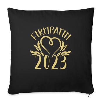 Firmpatin 2023 Firmung - Sofakissenbezug 45 x 45 cm - Schwarz - Vorne