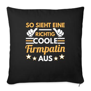 So sieht eine richtig coole Firmpatin aus - Sofakissenbezug 45 x 45 cm - Schwarz - Vorne