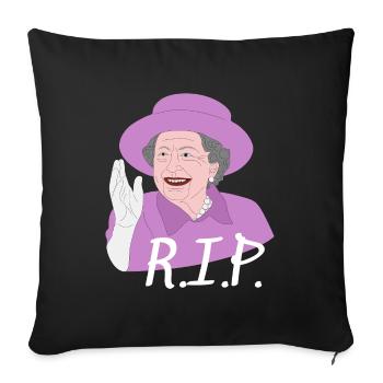 R.I.P. Reine Elizabeth - Housse de coussin décorative 45 x 45 cm - noir - Devant
